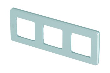 Рамка Legrand Inspiria 3 поста, цвет мятный