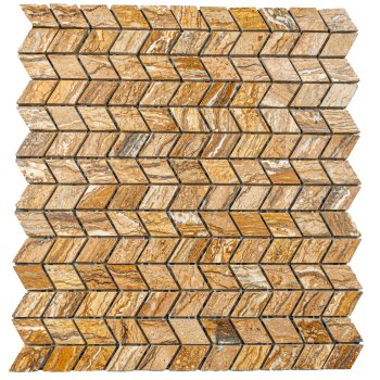 Мозаика Chevron rock коричневый DI15
