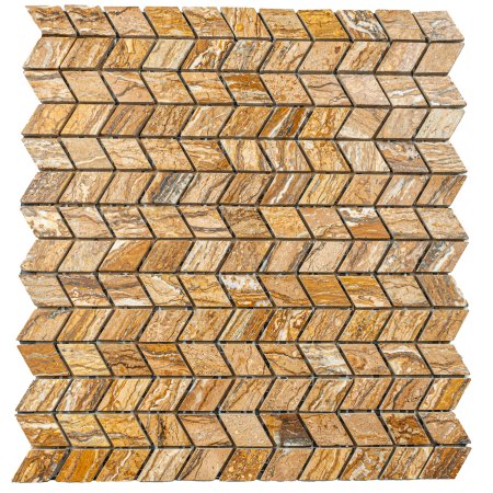 Мозаика Chevron rock коричневый DI15