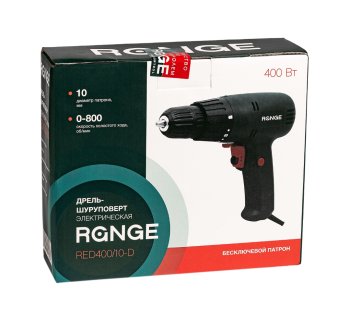 Дрель электрическая RANGE RED400/10-D 400Вт
