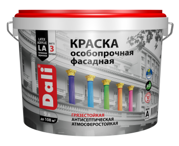 Краска водно-дисперсионная Dali фасадная основа А 9 л