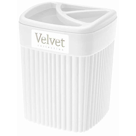Подставка для зубных щеток VELVET пластик цвет белый