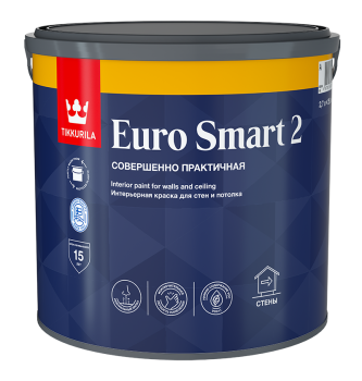 Краска водно-дисперсионная Tikkurila Euro Smart 2 основа для колеровки основа А 2,7 л