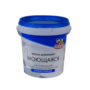 Краска водно-дисперсионная ABC-Farben OLECOLOR моющаяся белая 1 кг