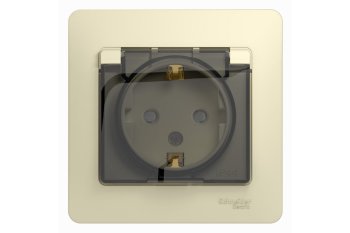 Розетка силовая встраиваемая Schneider Electric Glossa с заземлением бежeвый