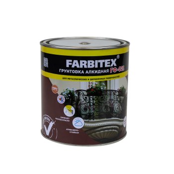 Грунтовка антикоррозионная ГФ-021 FARBITEX ABC-Farben 1,8 кг