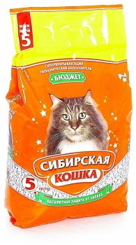 Наполнитель минеральный Сибирская кошка Бюджет 5 л
