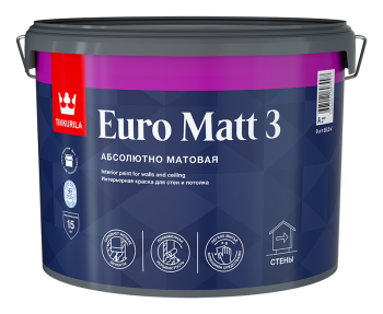 Краска водно-дисперсионная Tikkurila Euro Matt 3 основа для колеровки основа C 9 л
