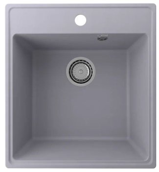 Мойка врезная Quartz Forte 460-05 бетон кварцевый композит 46х50х18см серый