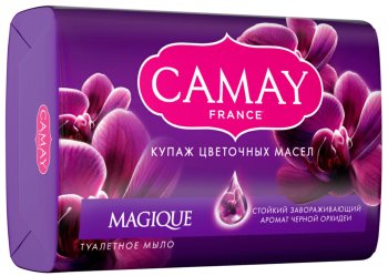 Мыло туалетное Camay 85г Чёрная орхидея и масло пачули 1шт.