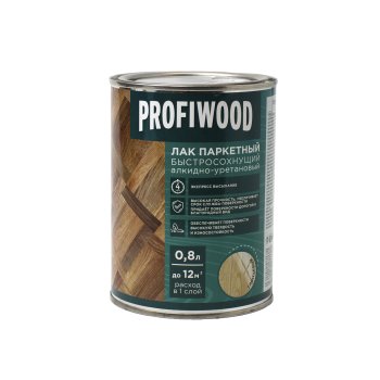 Лак Эмпилс PROFIWOOD паркетный бесцветный 0,8 л глянцевый