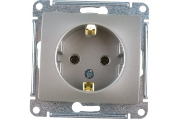 Розетка силовая встраиваемая Schneider Electric Glossa с заземлением платина