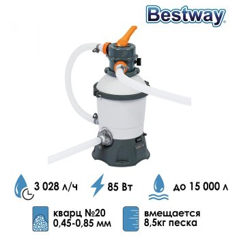 Насос для бассейнов Bestway Flowclear 36 см 3596 л/ч - л