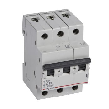 Автоматический выключатель Legrand Rx3 3P 10А хар-ка C 4,5кА