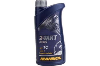 Масло моторное 2-х тактное Mannol PLUS полусинтетическое 1 л