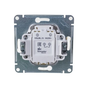 Выключатель встраиваемый Schneider Electric Glossa 1 кл. бежeвый с подсветкой