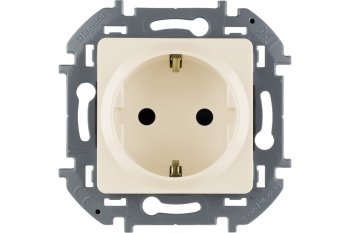 Розетка силовая встраиваемая Legrand Inspiria с заземлением слоновая кость