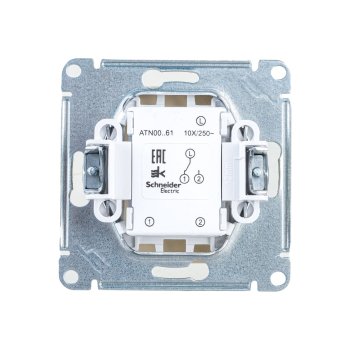 Переключатель встраиваемый Schneider Electric AtlasDesign 1 кл. бежeвый без подсветки