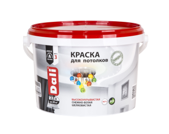Краска водно-дисперсионная Dali для потолков снежно-белая 2,5 л
