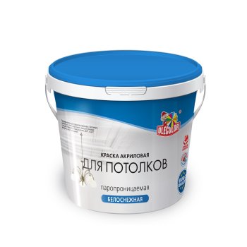 Краска водно-дисперсионная ABC-Farben OLECOLOR для потолков белоснежная 1 кг