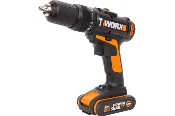 Дрель-шуруповерт аккумуляторная Worx WX371.1 Li-lon 20В 2x2Ач 40Нм