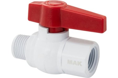Кран шаровый ручка - рычаг 1/2" ВН-НР ABS пластик