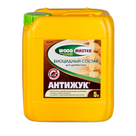 Антисептик WOODMASTER Антижук биозащитный бесцветный 5 л