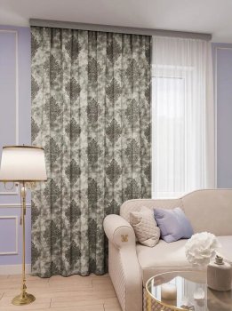 Штора портьерная Legrand Верде 150х280см серебро 1 шт