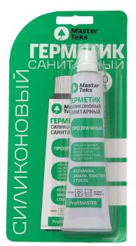 Герметик санитарный MasterTeks ProfiMaster силиконовый бесцветный 80 мл