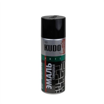 Эмаль аэрозольная Kudo черная RAL 9005 520 мл глянцевая
