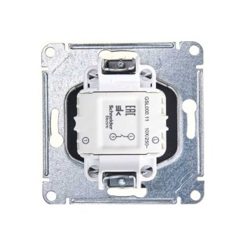 Выключатель встраиваемый Schneider Electric Glossa 1 кл. антрацит без подсветки