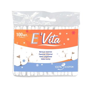 Палочки ватные Bella 100 шт в пакете