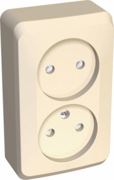 Розетка силовая накладная Schneider Electric Этюд без заземления крем.