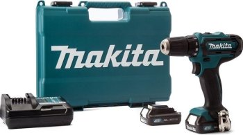 Дрель-шуруповерт аккумуляторная Makita HP333DWME Li-lon 12В 2x4Ач 30Нм
