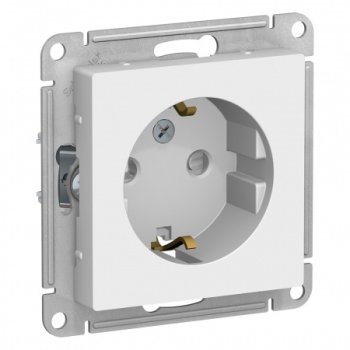 Розетка силовая встраиваемая Schneider Electric AtlasDesign с заземлением белый