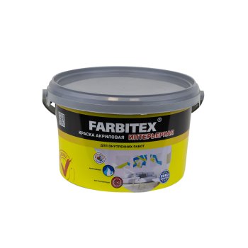 Краска водно-дисперсионная ABC-Farben FARBITEX интерьерная белая 3 кг