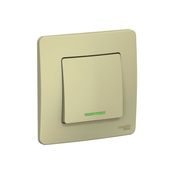 Выключатель встраиваемый Schneider Electric Blanca 1 кл. бежeвый с подсветкой