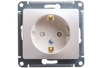 Розетка силовая встраиваемая Schneider Electric Glossa с заземлением перламутр