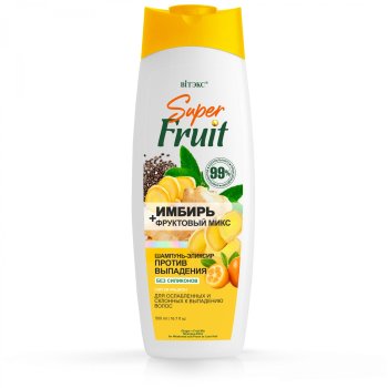 Шампунь Super FRUIT  Мухоед для всех типов волос 500 мл женский нет против выпадения