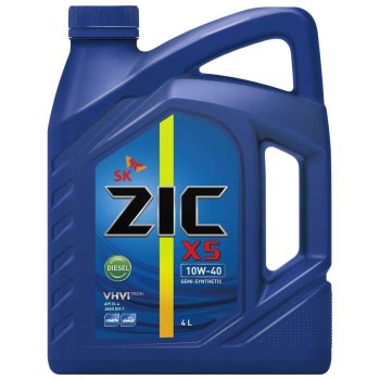 Масло моторное ZIC X5 Diesel 10W40 4л CI-4/SL