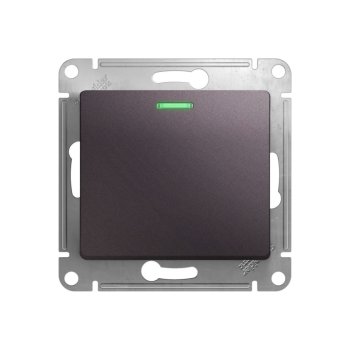 Выключатель встраиваемый Schneider Electric Glossa 1 кл. сиреневый туман с подсветкой