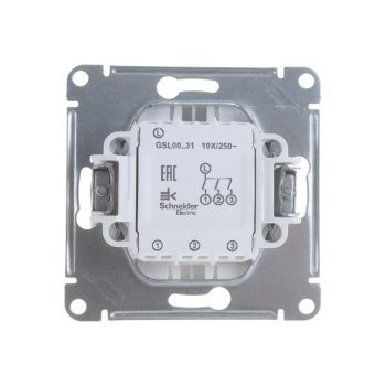 Выключатель встраиваемый Schneider Electric Glossa 3 кл. белый без подсветки