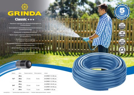 Шланг армированный GRINDA Classic 20 м