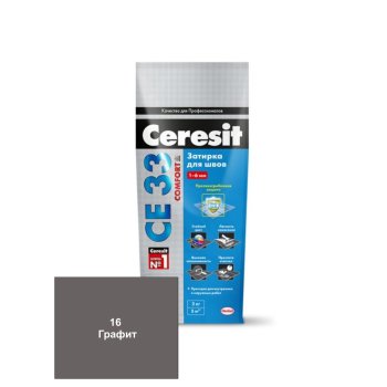 Затирка CE33 Ceresit графит (Фольга) 2 кг