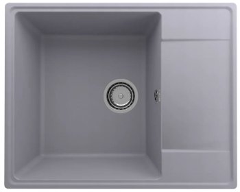 Мойка врезная Quartz Prima 605-05 Бетон кварцевый композит 60,5х48,5х18см серый