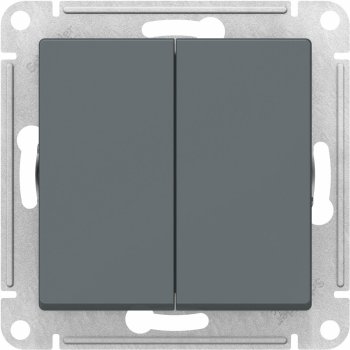 Выключатель встраиваемый Schneider Electric AtlasDesign 2 кл. грифель без подсветки