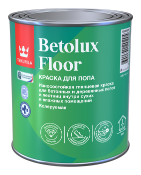 Краска Tikkurila Betolux Floor алкидно-уретановая для полов основа А 0,9 л глянцевая