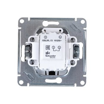 Выключатель встраиваемый Schneider Electric Glossa 1 кл. шоколад с подсветкой