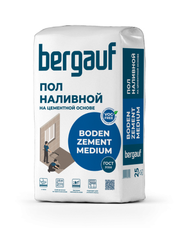 Пол наливной Boden Zement Medium Bergauf 25 кг