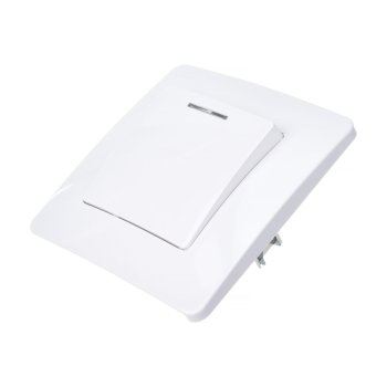 Выключатель встраиваемый Schneider Electric Blanca 1 кл. белый с подсветкой